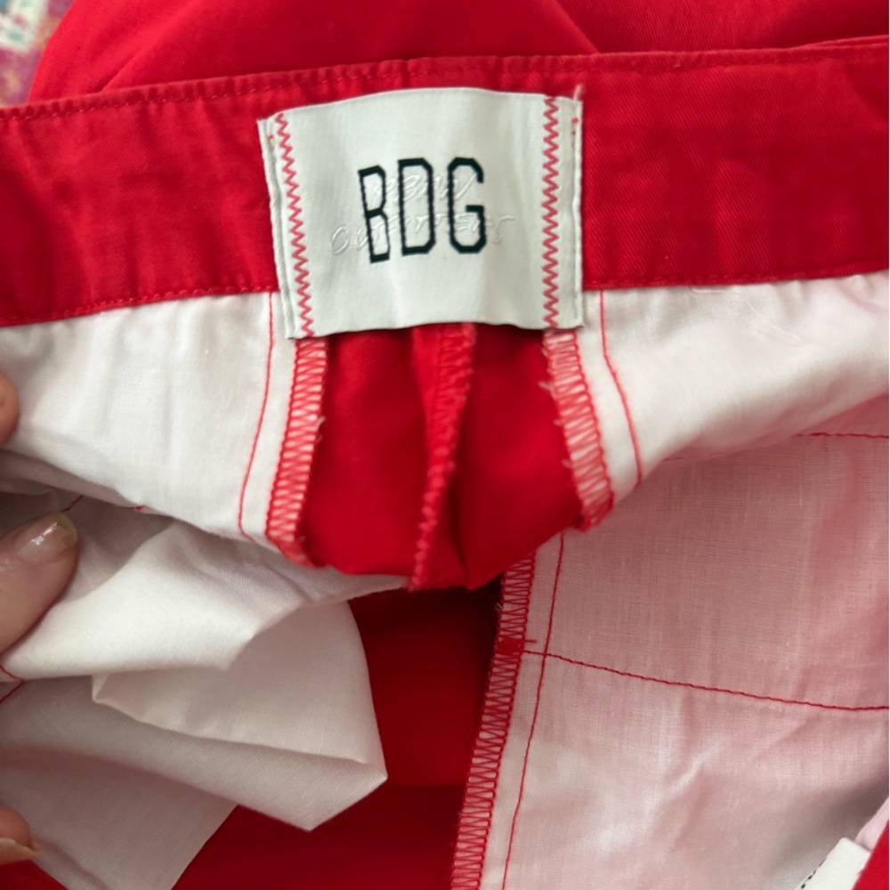 BDG Urban Outfitters Kendra Red Piped Pants stripe size 2 - Picture 7 of 7